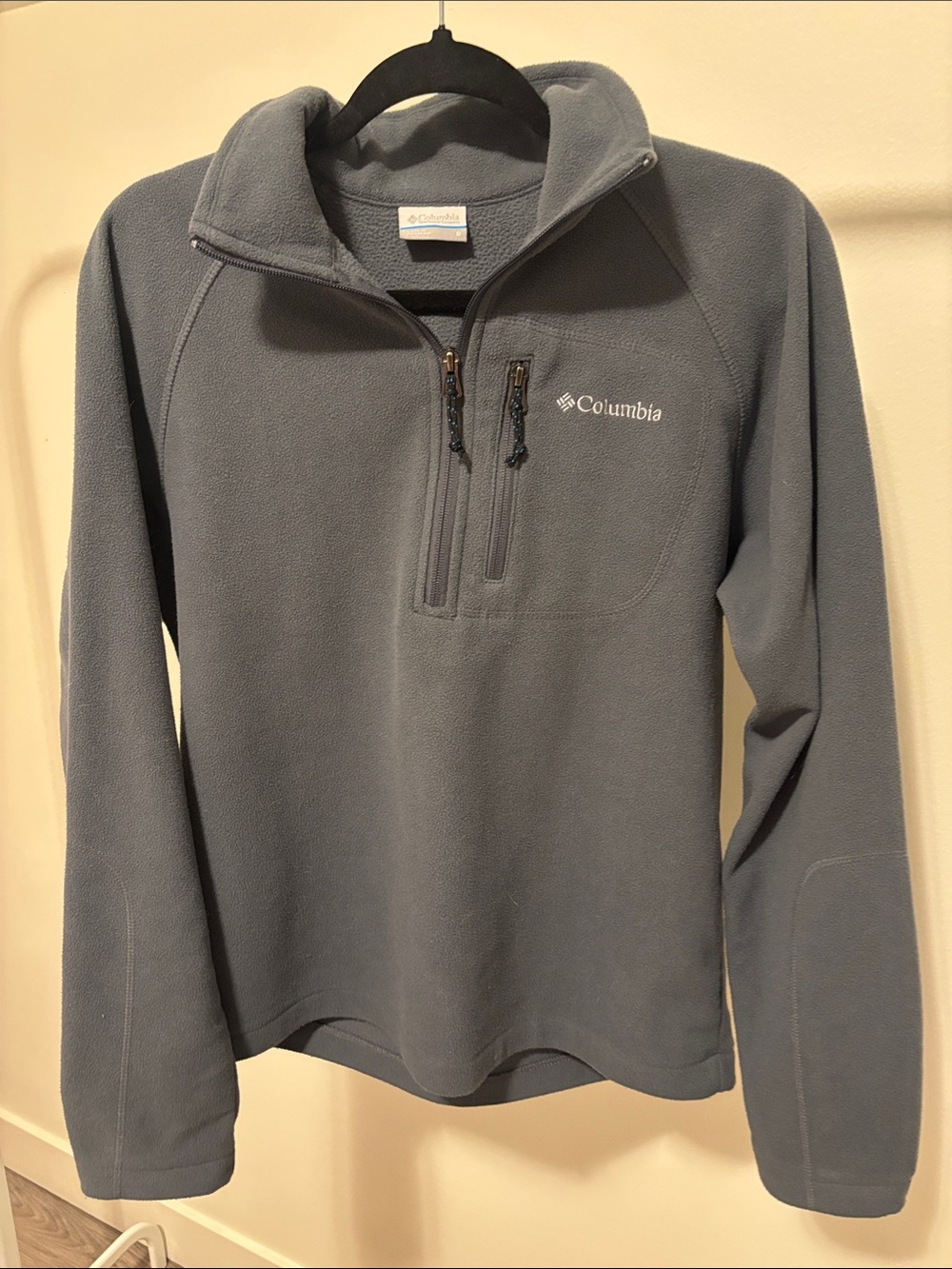 Columbia Men’s Gray Fleece Half Zip Pullover – Size